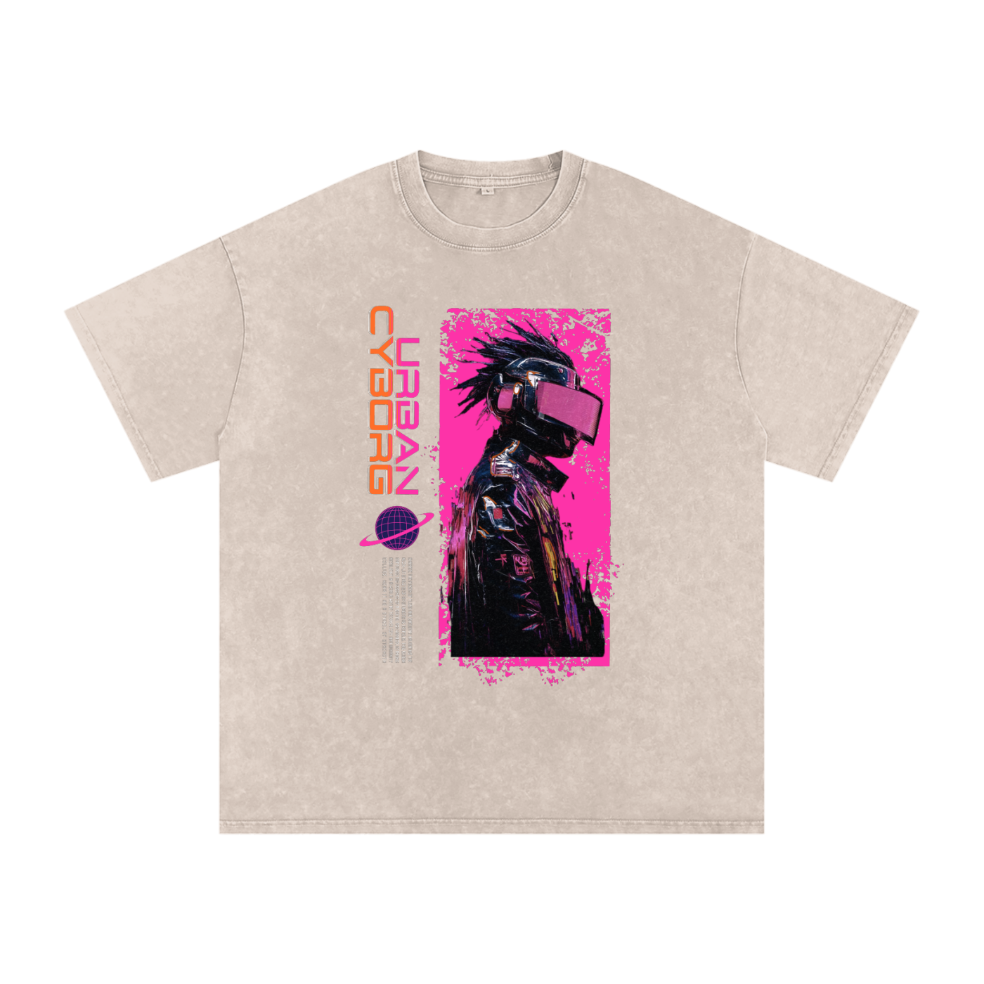 QRStreetWear,QR CYBERPUNK,QR EXPERIENCE,OVERSIZED,TAPSTITCH,ACID WASH