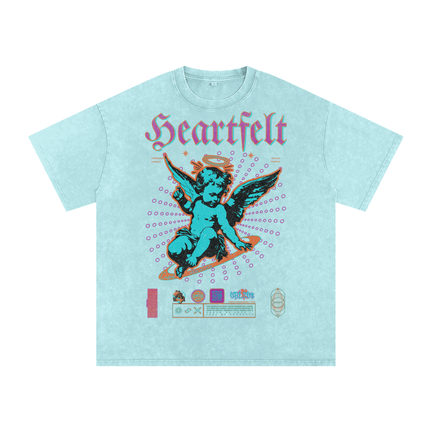 T-shirt ,Qr music T-shirt, Qr Music Oversized Limited ,Oversized ,Qr Music Oversized Limited,Cupid,acid wash,liited edition,DSGND101