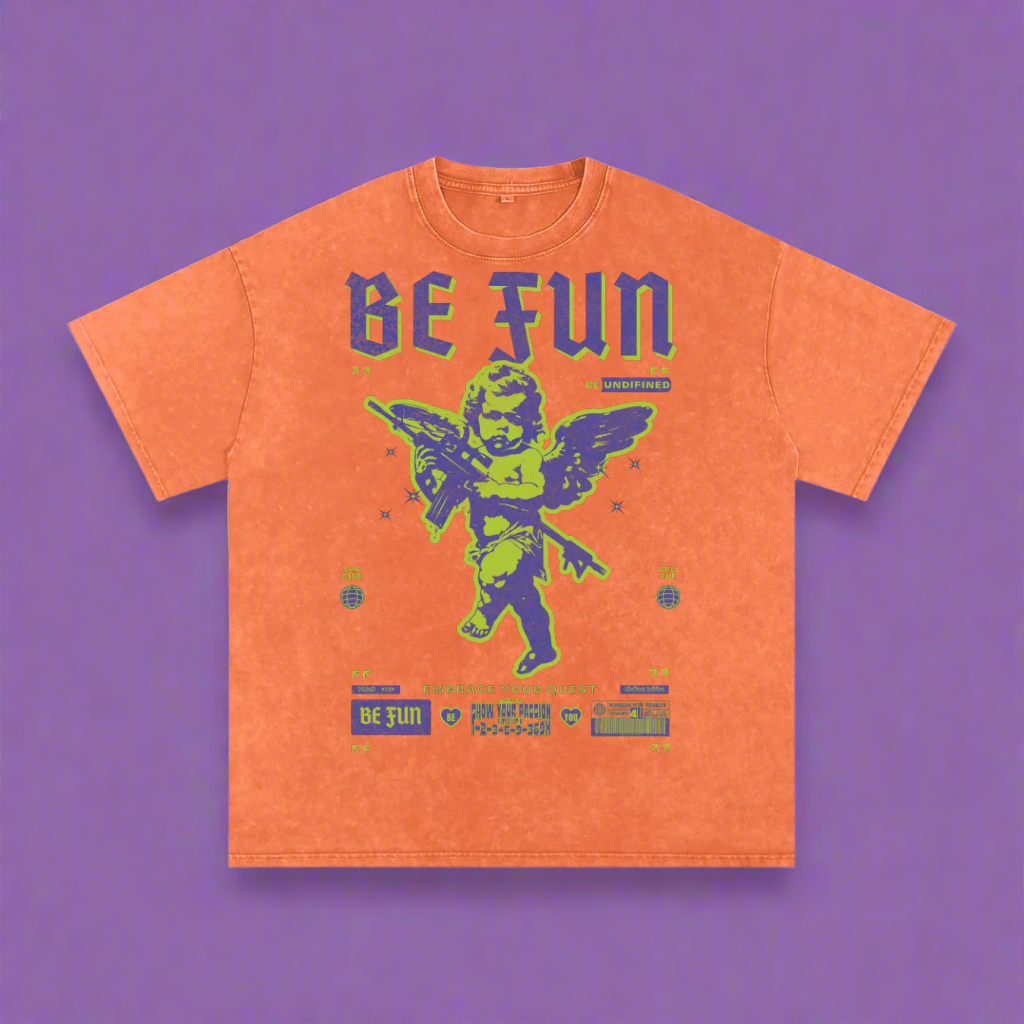 T-shirt,qr music t-shirt,cupid,cupid's hunt,oversized,DSGND #101# 4U,Acid Wash,Vintage