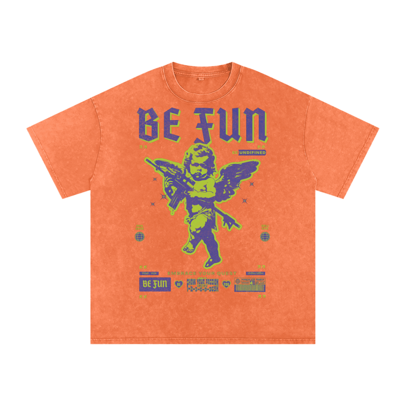 T-shirt,qr music t-shirt,cupid,cupid's hunt,oversized,DSGND #101# 4U,Acid Wash,Vintage