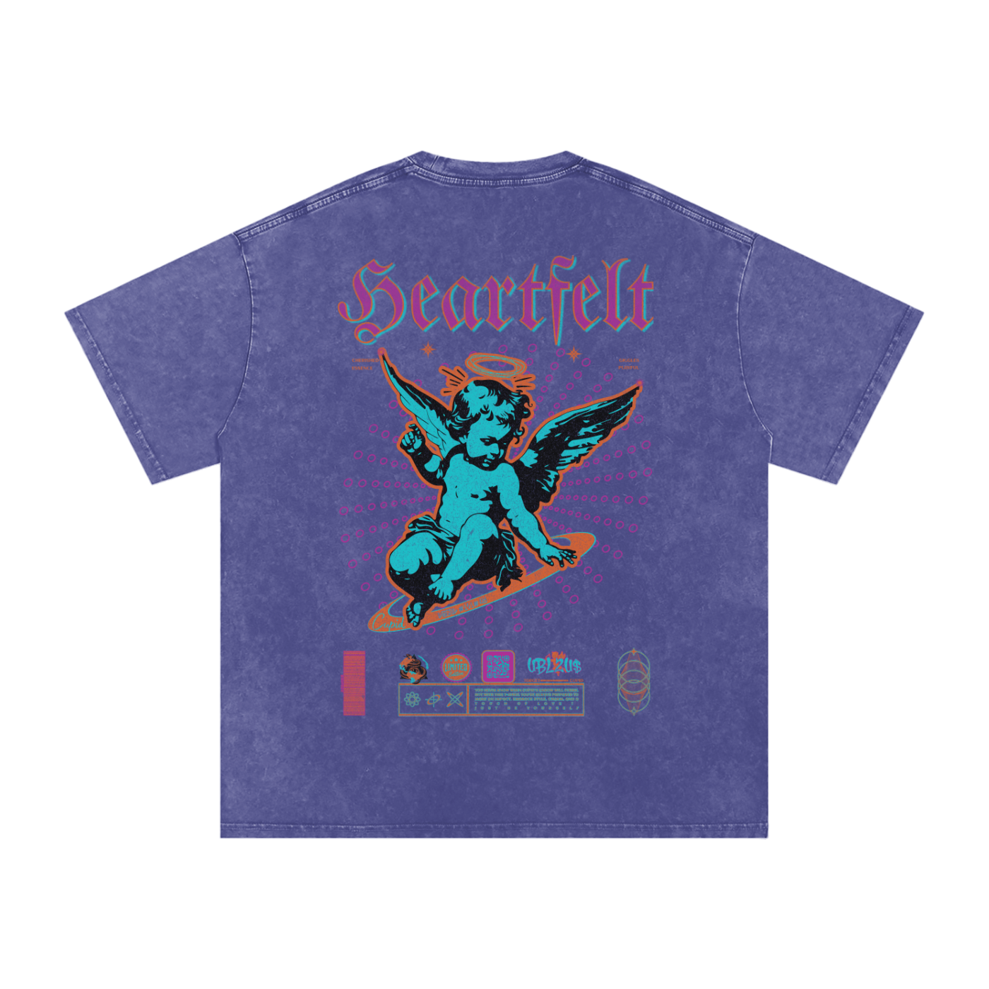 T-shirt ,Qr music T-shirt, Qr Music Oversized Limited ,Oversized ,Qr Music Oversized Limited,Cupid,acid wash,liited edition,DSGND101