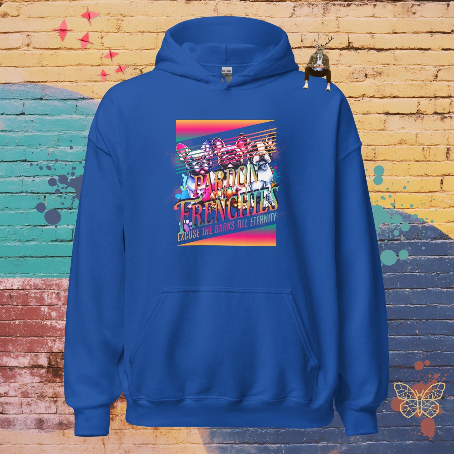 Pardon My Frenchies – Limited QR Music Hoodie – Unisex | Relaxed Fit | Supreme Comfort – Hoodie | QR Music Drop by uBelong2.us | Variant: Royal
