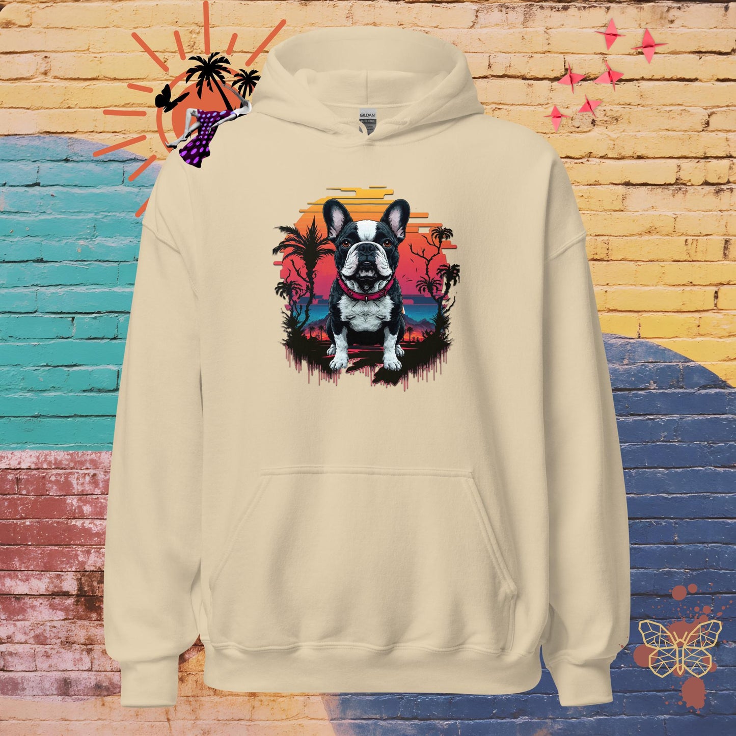 Stormy & Sunset – Limited QR Music Hoodie – Unisex | Relaxed Fit | Supreme Comfort – Hoodie | QR Music Drop by uBelong2.us | Variant: Sand