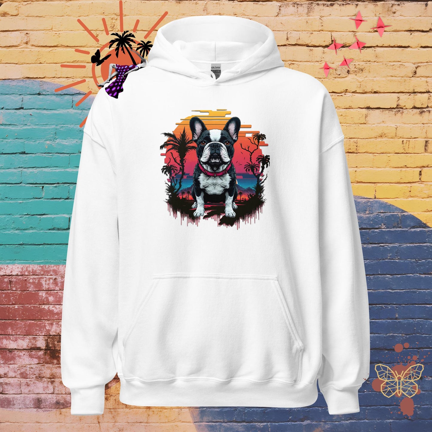 Stormy & Sunset – Limited QR Music Hoodie – Unisex | Relaxed Fit | Supreme Comfort – Hoodie | QR Music Drop by uBelong2.us | Variant: White