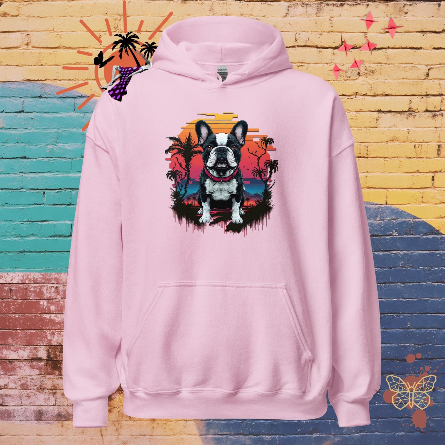 Stormy & Sunset – Limited QR Music Hoodie – Unisex | Relaxed Fit | Supreme Comfort – Hoodie | QR Music Drop by uBelong2.us | Variant: Light Pink