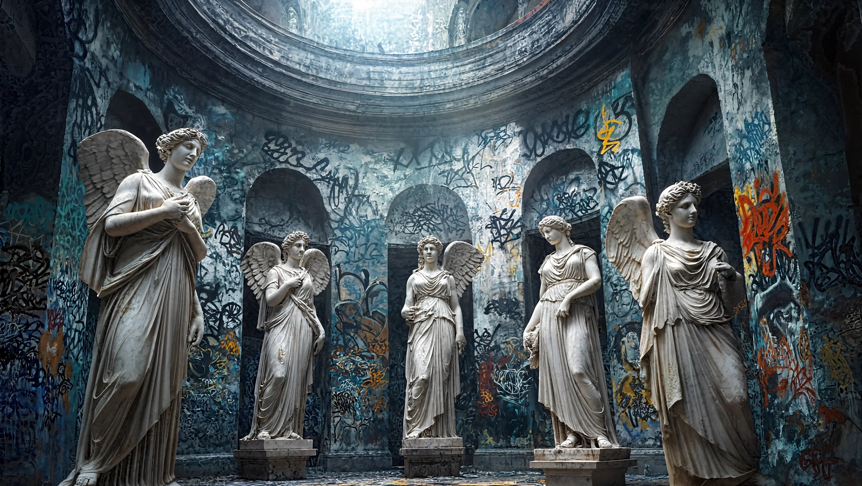 Ancient Statues Line