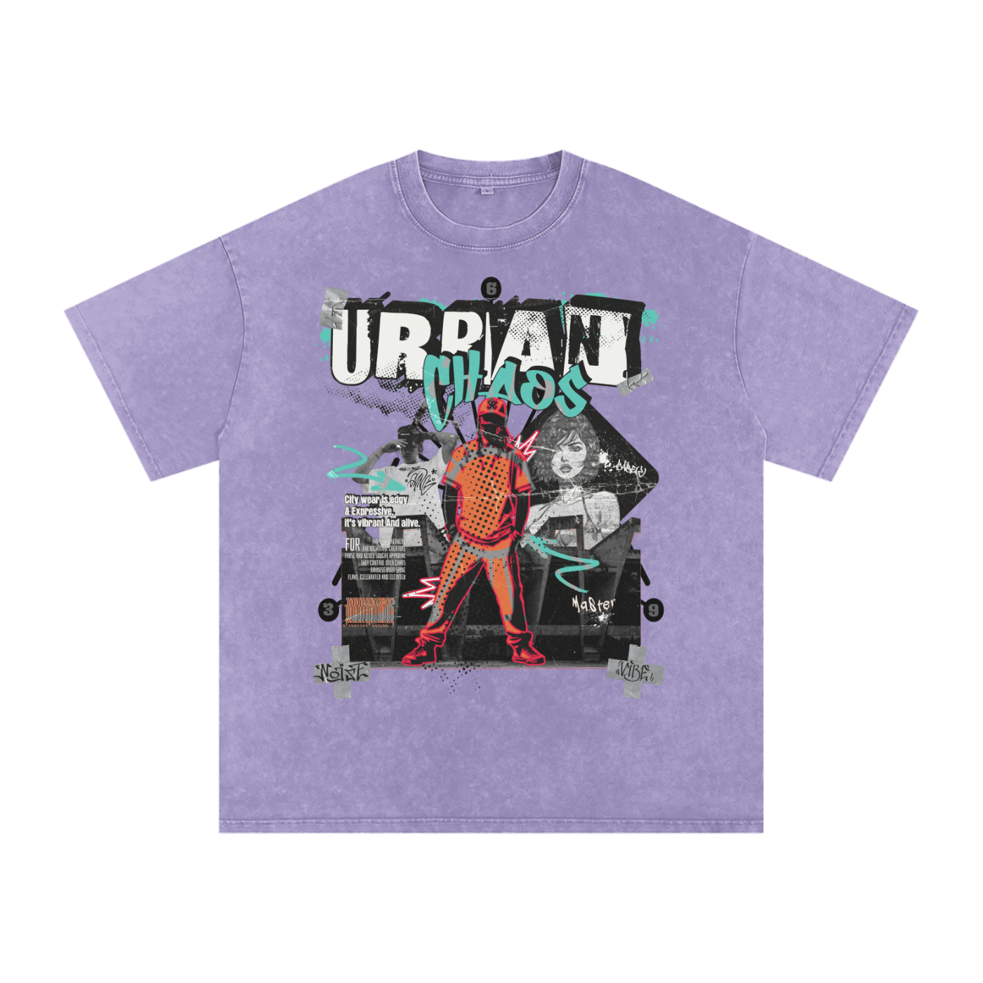 #urban chaos,acid wash t-shirt,qr t-shirt,qr music t-shirt,oversized,oversized t-shirt,oversized effected t-shirt