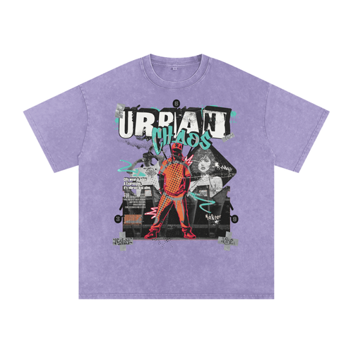 #urban chaos,acid wash t-shirt,qr t-shirt,qr music t-shirt,oversized,oversized t-shirt,oversized effected t-shirt