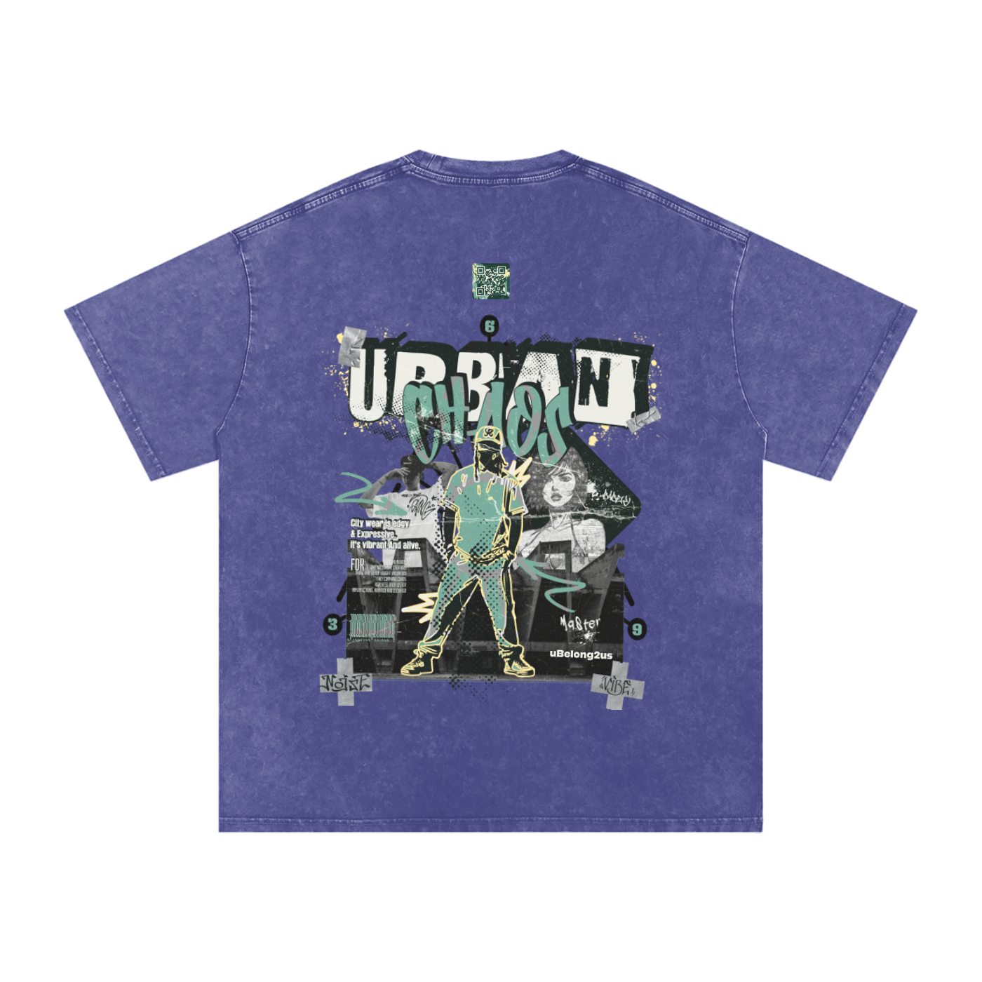 qr music t-shirt,faded,faded t-shirt,snow washed,oversized