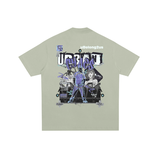 essential,qr music t-shirt,qr beatee,oversized,premium,urban chaos,effected