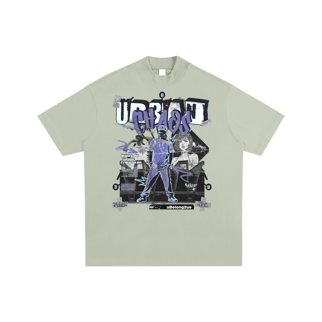 essential,qr music t-shirt,qr beatee,oversized,premium,urban chaos,effected