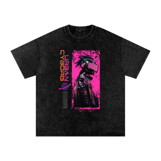 QRStreetWear,QR CYBERPUNK,QR EXPERIENCE,OVERSIZED,TAPSTITCH,ACID WASH