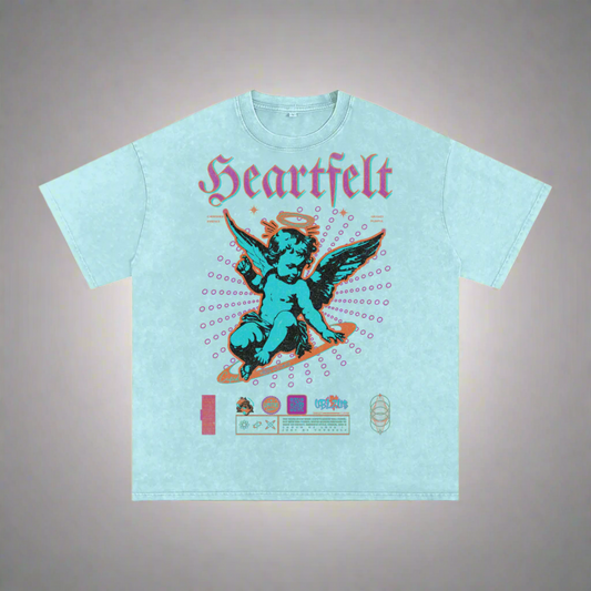 T-shirt  ,Qr music T-shirt, Qr Music  Oversized  Limited ,Oversized ,Qr Music Oversized Limited,Cupid,acid wash,liited edition,DSGND101