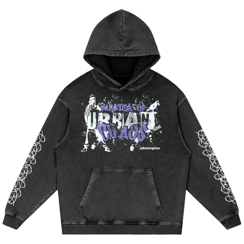 Urban Chaos Heavyweight Cotton "Armor" 420gsm  Unisex Oversized Snow Washed