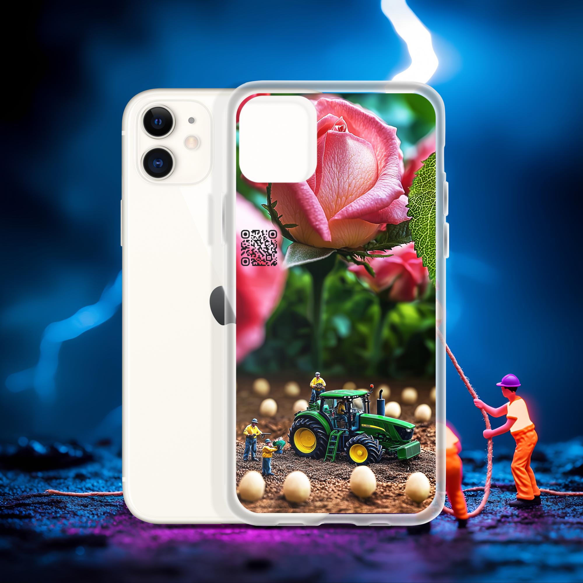 Tiny Workers™ – Giant Rose – Limited QR Music Case for iPhone® | FlexSafe™ – Phone Case | QR Music Drop by uBelong2.us | Variant: iPhone 11