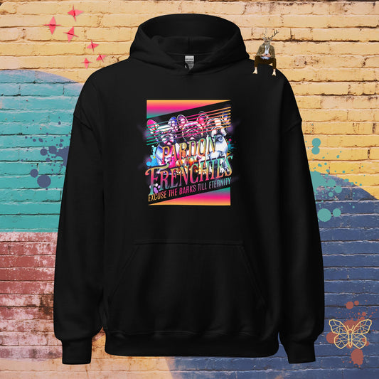 Pardon My Frenchies – Limited QR Music Hoodie – Unisex | Relaxed Fit | Supreme Comfort – Hoodie | QR Music Drop by uBelong2.us | Variant: Black