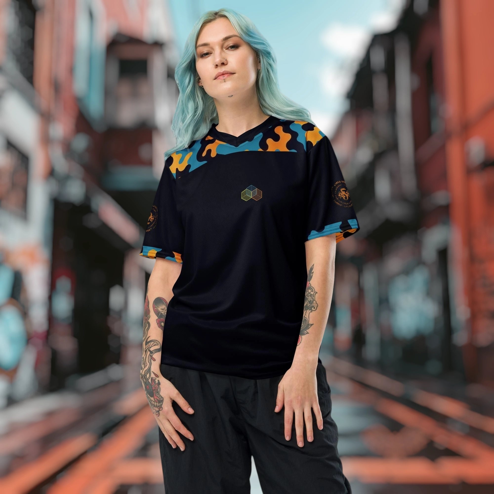 QR MUSIC URBAN CAMOUFLAGE ECO JERSEY 100% RECYCLED